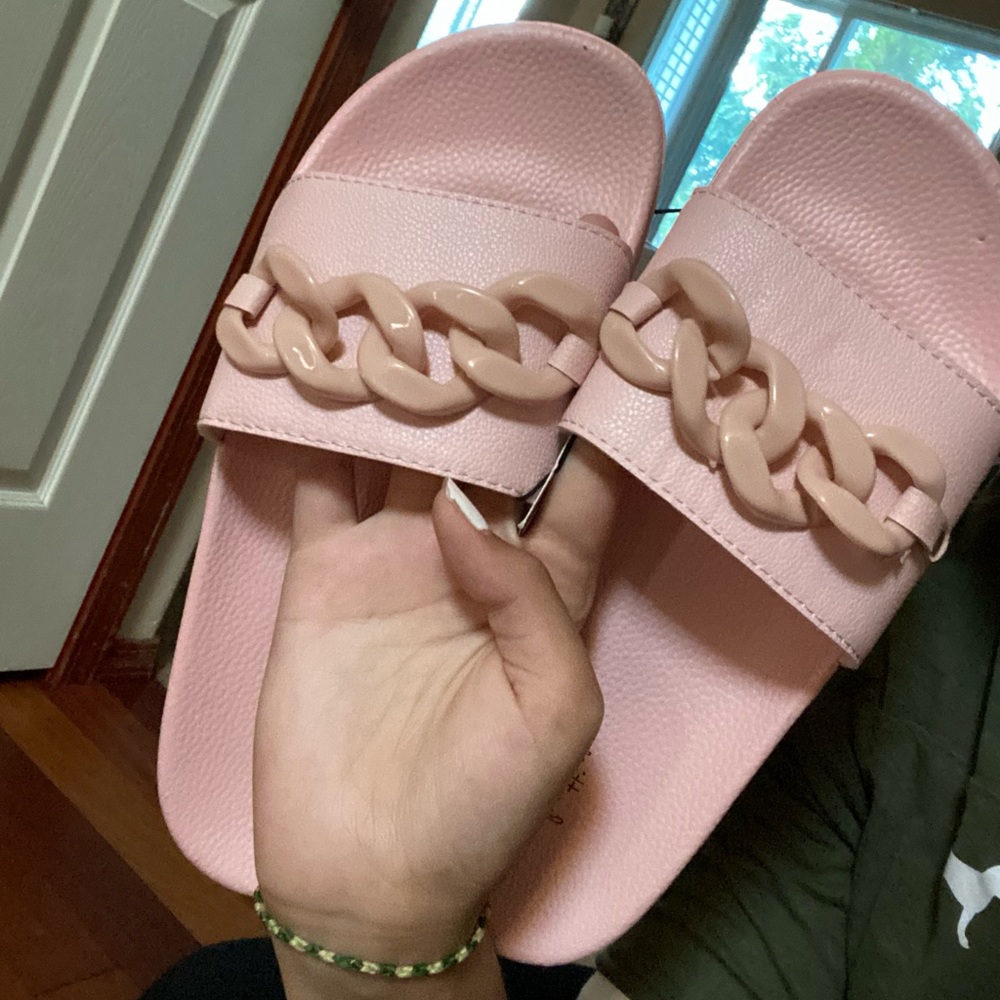 Pink chain slides